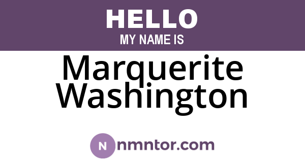 Marquerite Washington