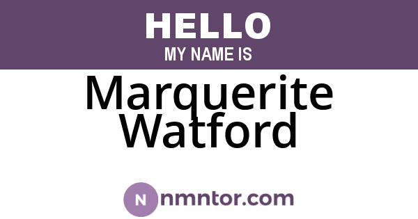 Marquerite Watford