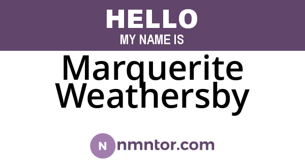 Marquerite Weathersby