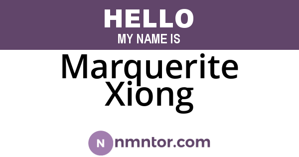 Marquerite Xiong