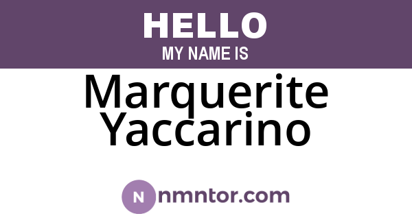 Marquerite Yaccarino