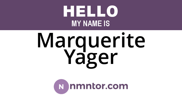 Marquerite Yager