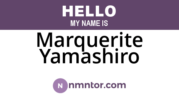 Marquerite Yamashiro