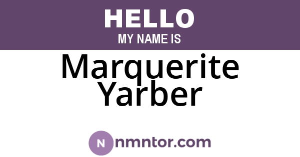 Marquerite Yarber