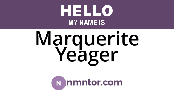 Marquerite Yeager