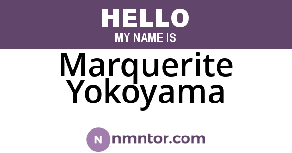 Marquerite Yokoyama
