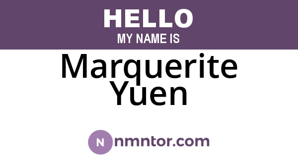 Marquerite Yuen