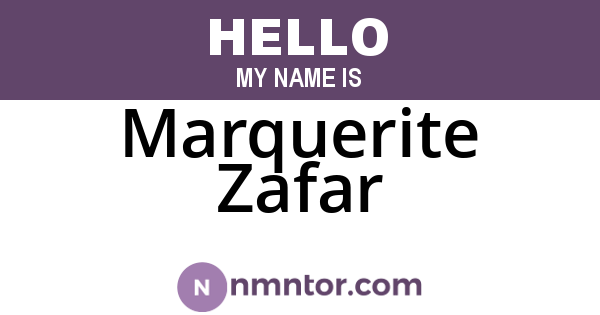 Marquerite Zafar