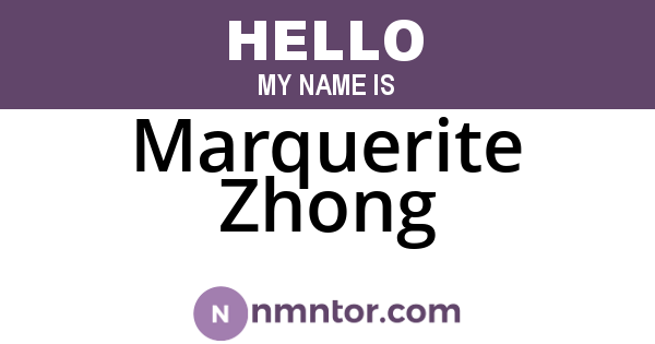 Marquerite Zhong