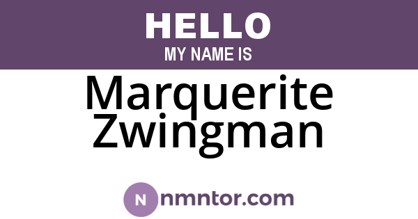 Marquerite Zwingman