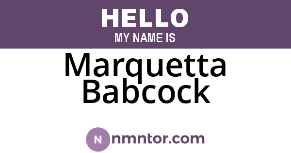 Marquetta Babcock