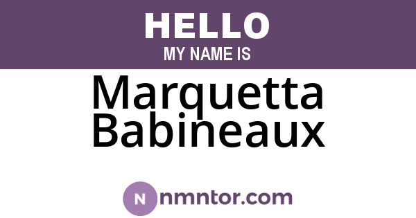 Marquetta Babineaux
