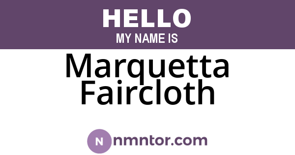Marquetta Faircloth