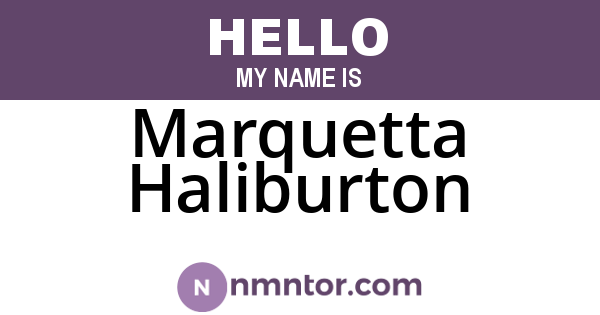 Marquetta Haliburton