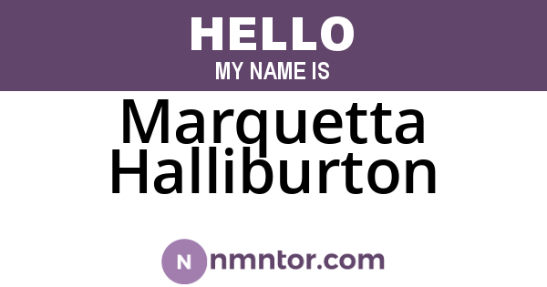 Marquetta Halliburton