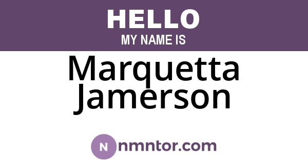 Marquetta Jamerson