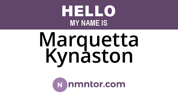 Marquetta Kynaston