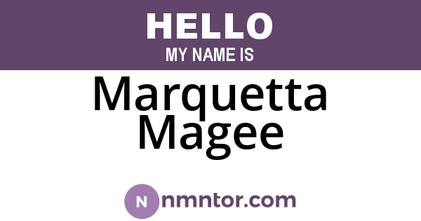 Marquetta Magee