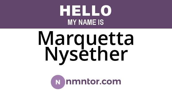 Marquetta Nysether