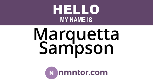Marquetta Sampson