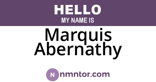 Marquis Abernathy