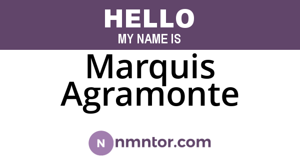 Marquis Agramonte