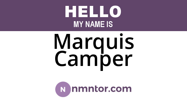 Marquis Camper