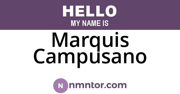 Marquis Campusano