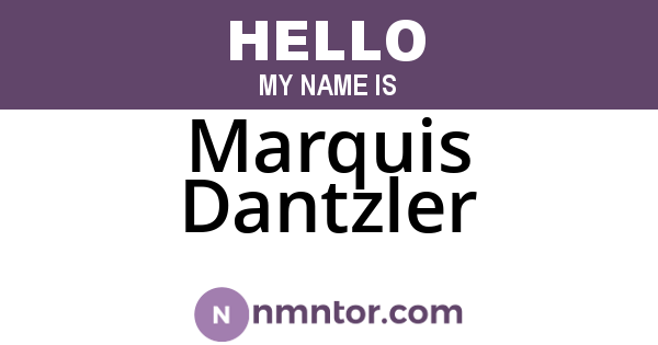 Marquis Dantzler