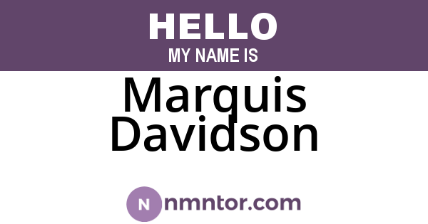 Marquis Davidson