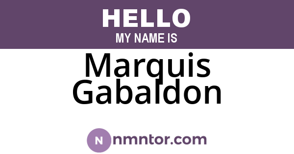 Marquis Gabaldon