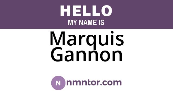 Marquis Gannon