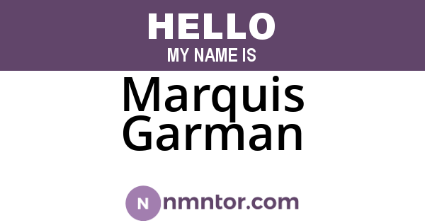Marquis Garman