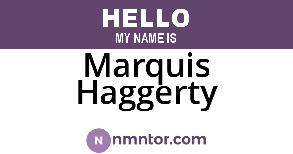 Marquis Haggerty