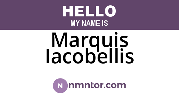 Marquis Iacobellis