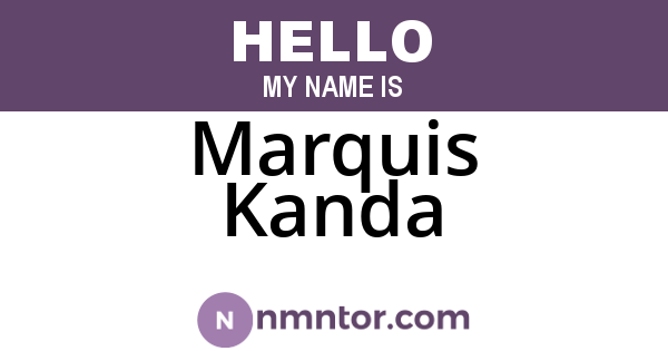 Marquis Kanda