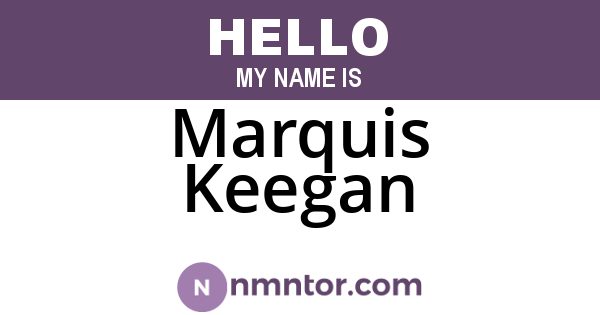 Marquis Keegan