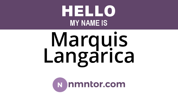 Marquis Langarica