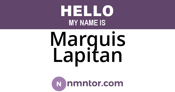 Marquis Lapitan