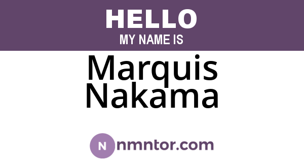 Marquis Nakama