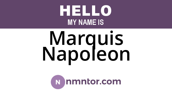 Marquis Napoleon