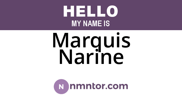 Marquis Narine