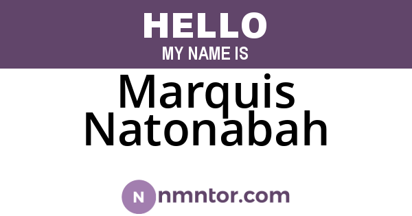 Marquis Natonabah