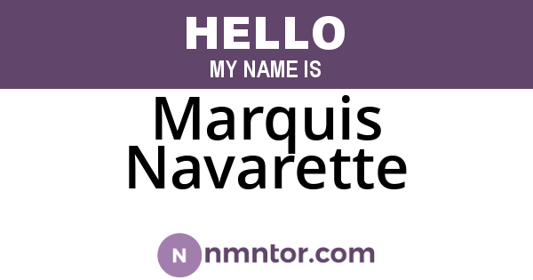 Marquis Navarette