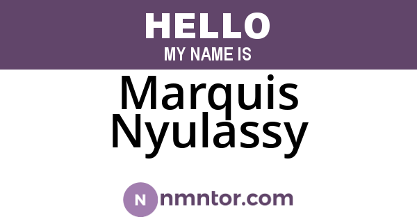 Marquis Nyulassy