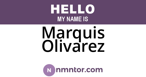 Marquis Olivarez