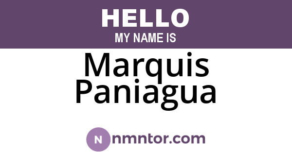 Marquis Paniagua