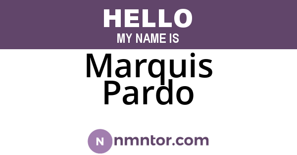 Marquis Pardo