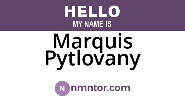 Marquis Pytlovany