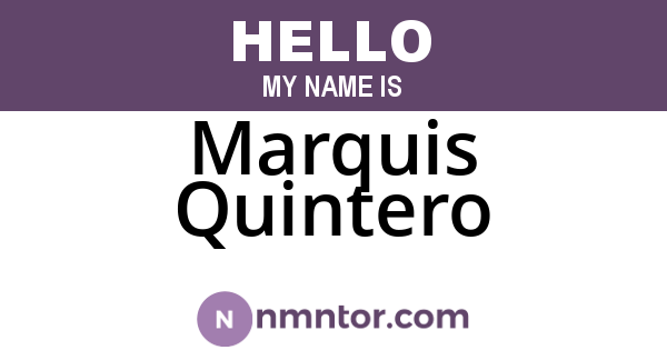 Marquis Quintero